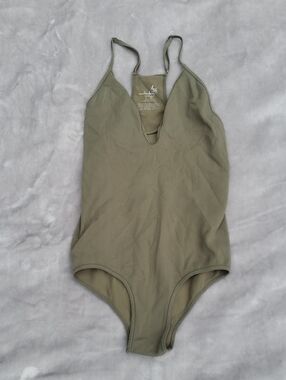 Intimatley Free People Olive Green bodysuite